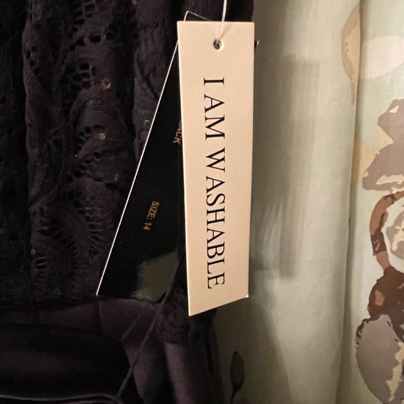 Shelby nights women’s long black lace dress size 14 - Picture 2 of 4